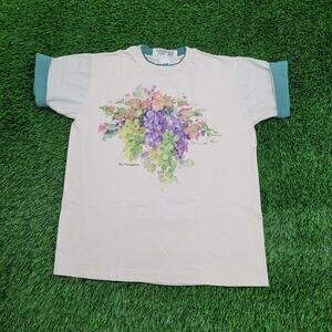 Vintage 1994 Grape Shirt Womens Medium 20x25 Beige USA